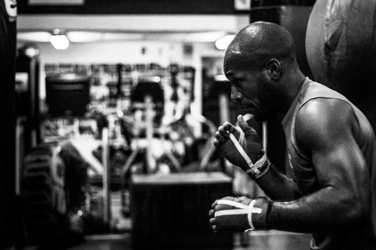 Strength athlete demonstrating muscle development